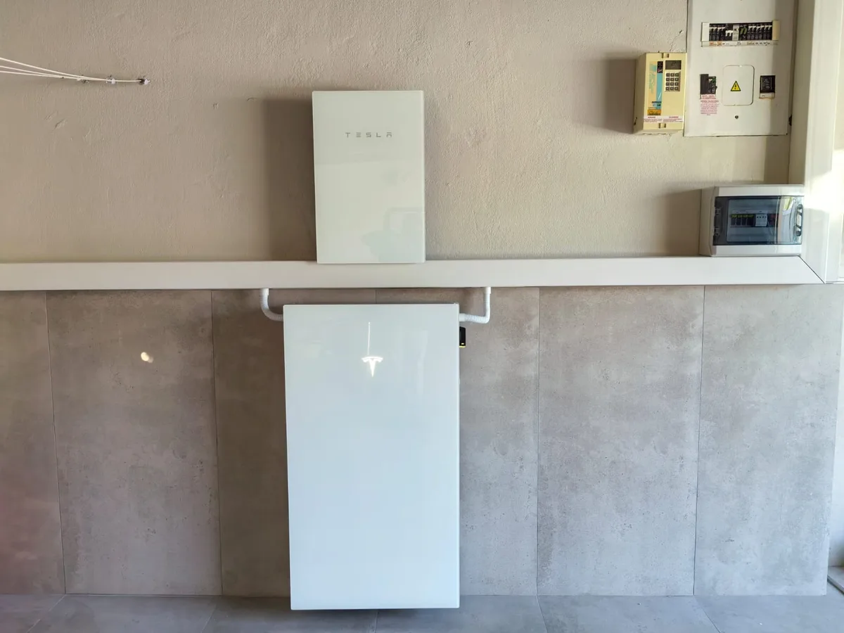 Tesla Powerwall 3 installed by MLT Power on a tiled wall in a Cape Town home
